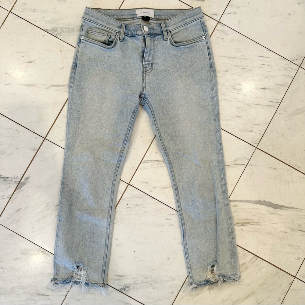 Current/Elliot Straight Leg Light Wash Jean